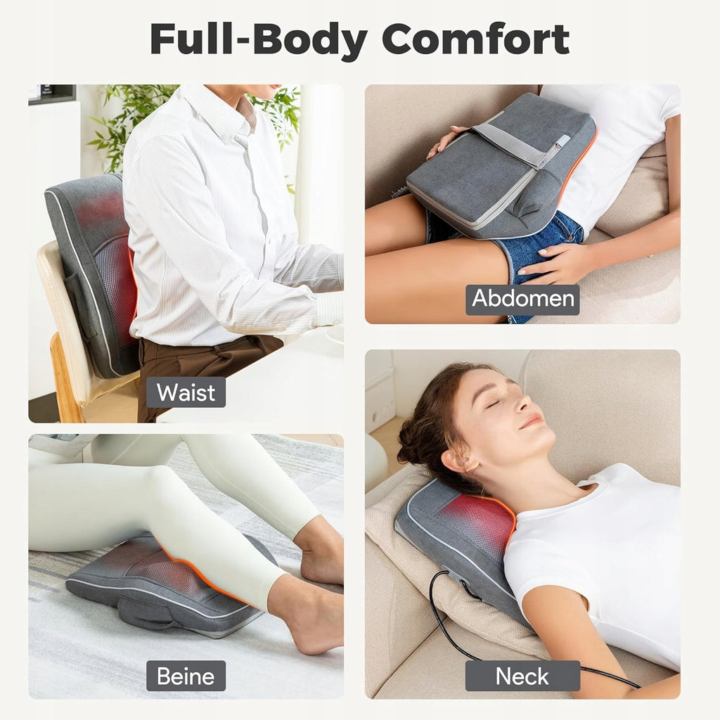 Masażer Brelley Shiatsu Ogrzewanie Obrotowe głowice Pilot Karku Pleców