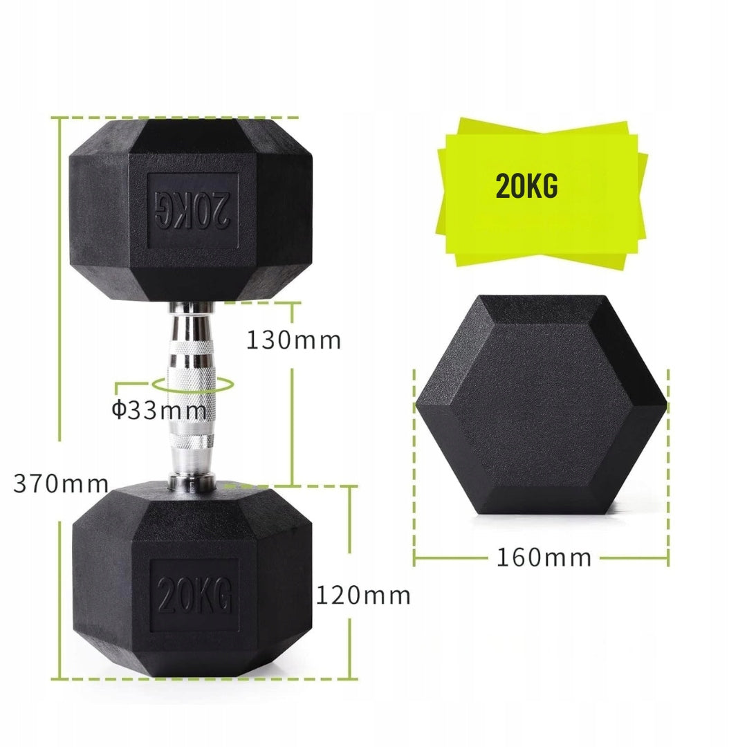 Hantle żeliwne stałe PhysKcal 1x 15 kg