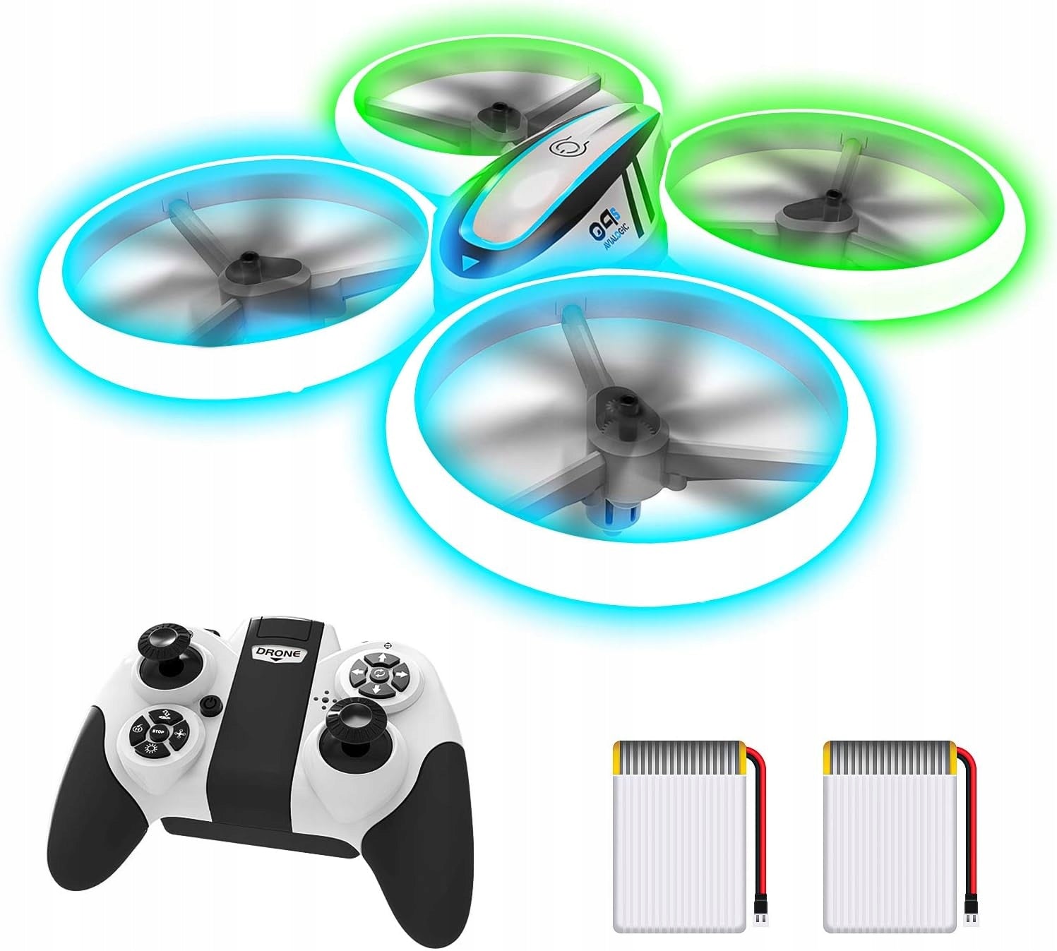 Hasakee Q9s dron dla dzieci świetlny quadkopter z dodatkowymi funkcjami