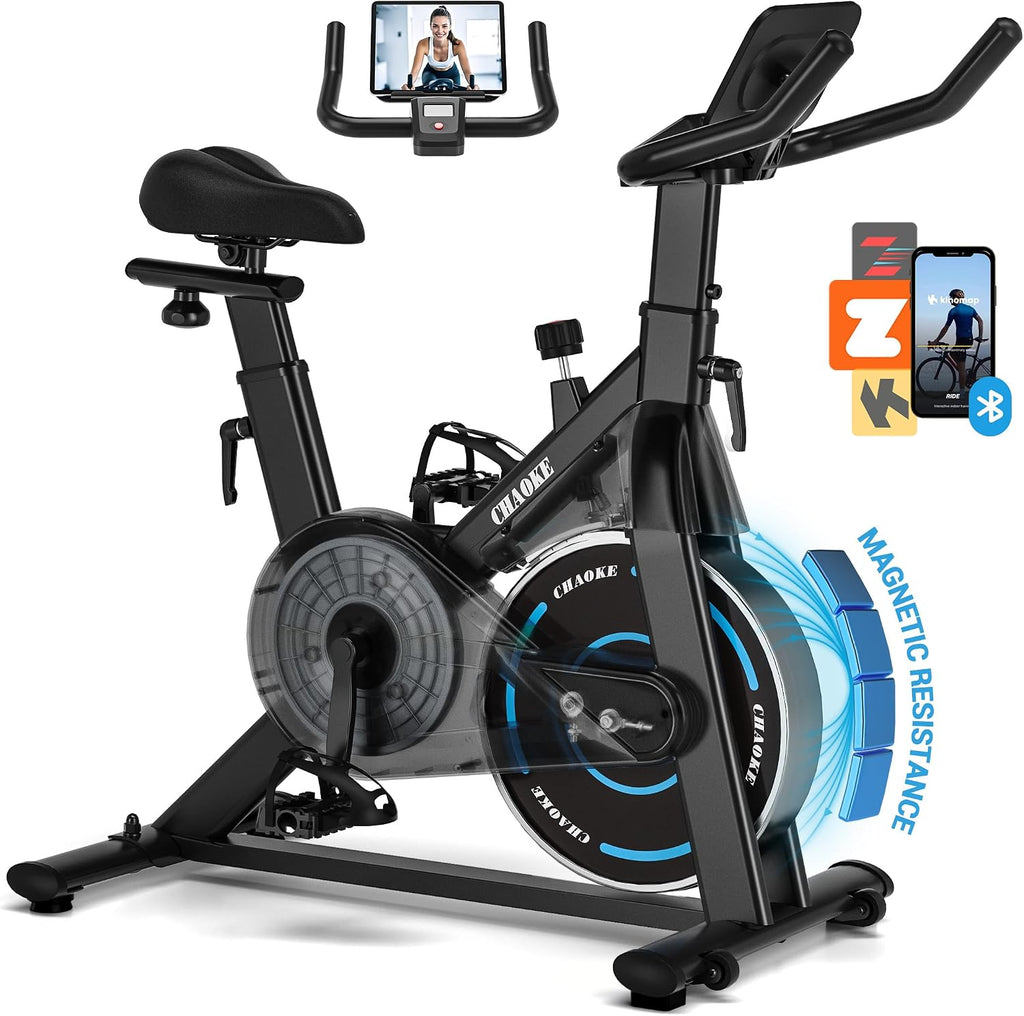 CHAOKE 520 Rower Treningowy Stacjonarny Bluetooth FitShow LCD do 150 kg