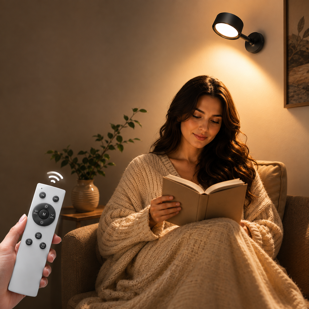 FULEN – Zestaw 2 bezprzewodowych kinkietów LED RGB z pilotem