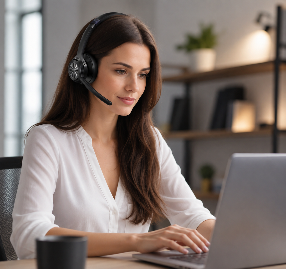 TECKNET TK-HS017 Słuchawka Bluetooth 5.2 z Mikrofonem AI 60h