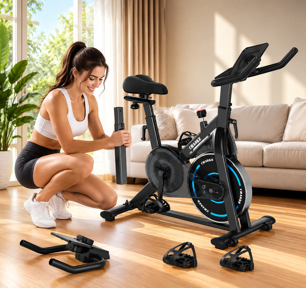 CHAOKE 520 Rower Treningowy Stacjonarny Bluetooth FitShow LCD do 150 kg
