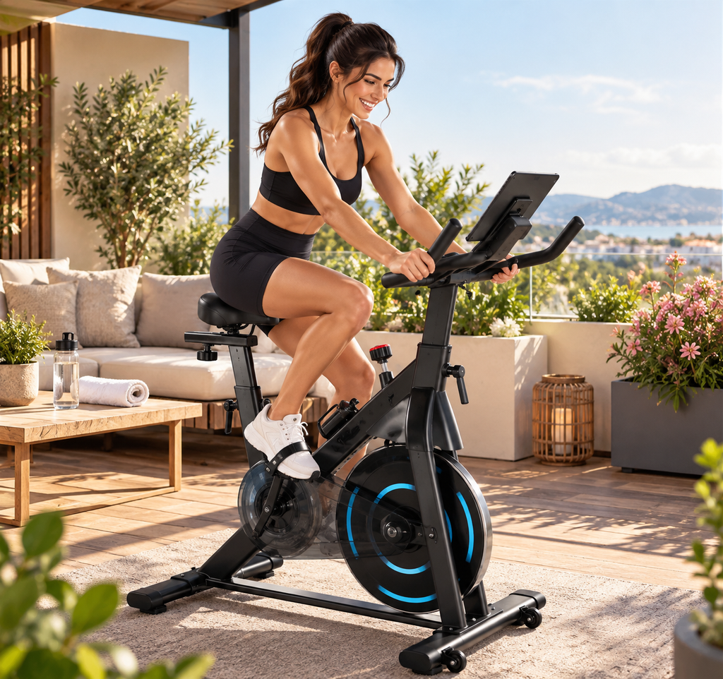 CHAOKE 520 Rower Treningowy Stacjonarny Bluetooth FitShow LCD do 150 kg