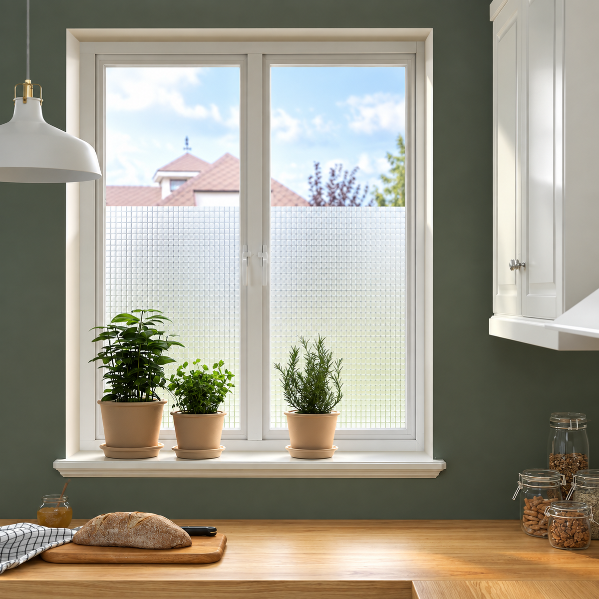 Folia Okienna Prywatyzująca 3D Dekoracyjna na Szybę 60 × 400 cm