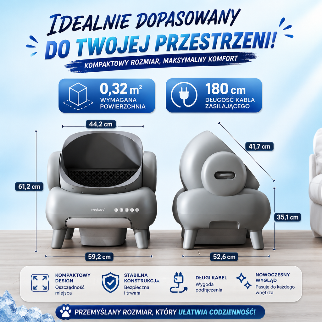 Neakasa M1 Smart WiFi – Automatyczna Kuweta dla Kota | Powystawowa | Do sprawdzenia