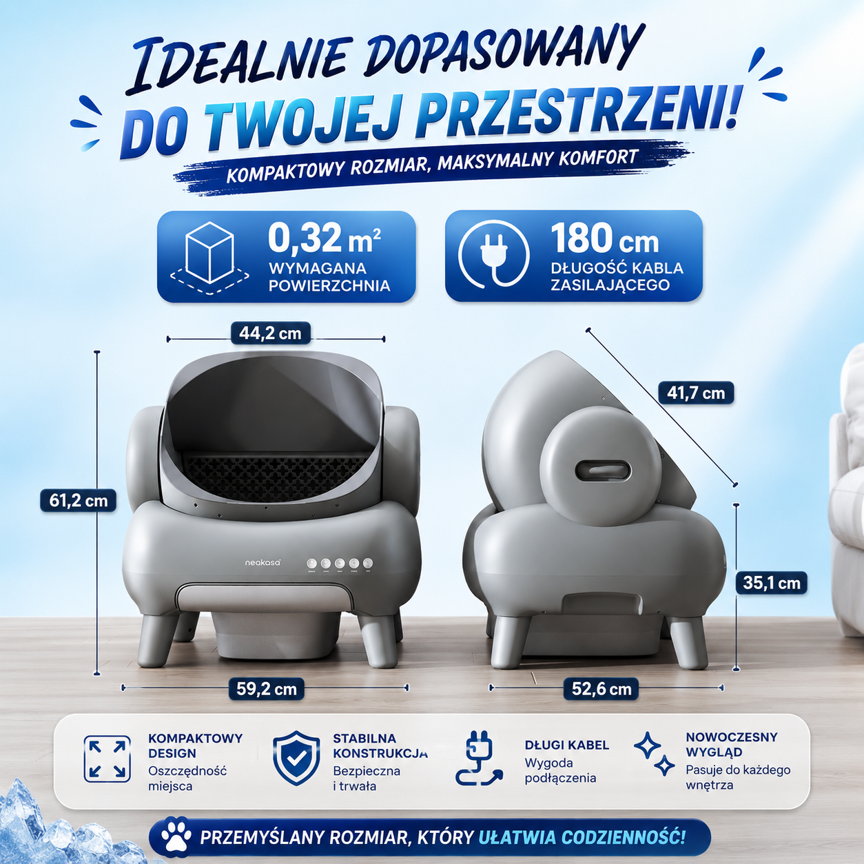 Neakasa M1 Smart WiFi – Automatyczna Kuweta dla Kota | Powystawowa | Do sprawdzenia