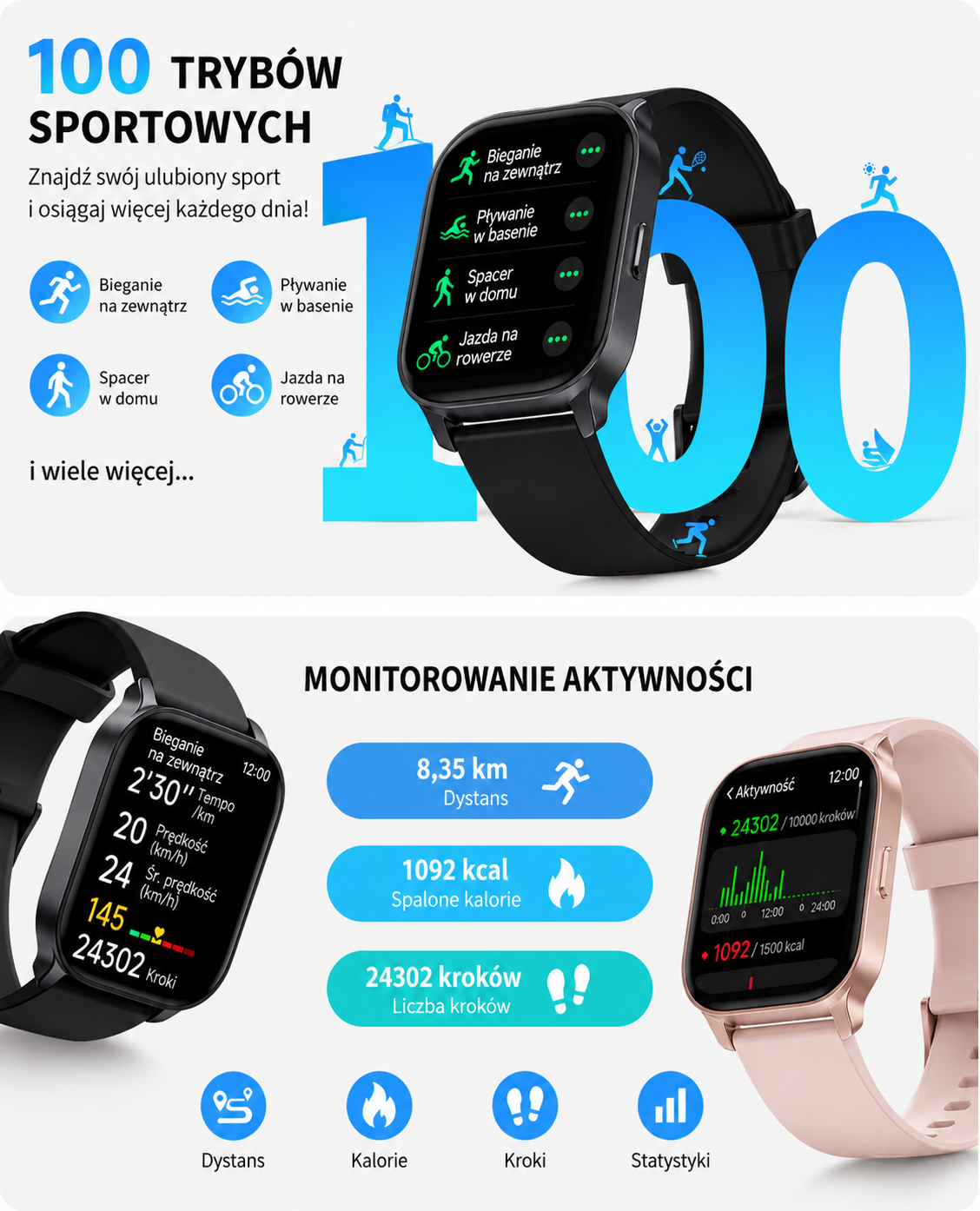 TOOBUR IDW17 – smartwatch 2,01" z rozmowami Bluetooth