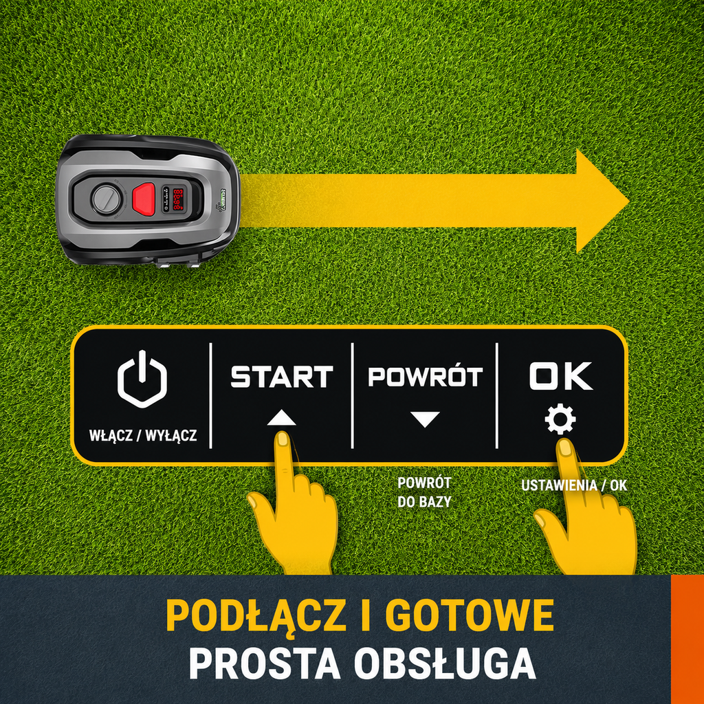 LANDXCAPE LX796 Robot koszący 18V (20V MAX) do 400 m² | Silnik bezszczotkowy | Mulczowanie | Automatyczna kosiarka