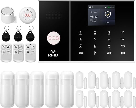 XNY PG-108 – Bezprzewodowy system alarmowy 4G/GSM + Wi-Fi – 24 elementy