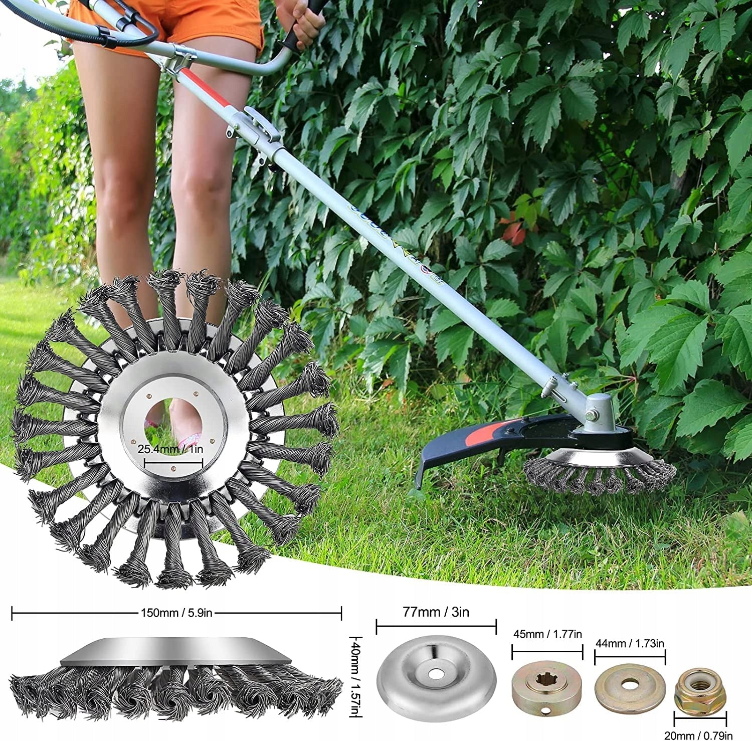SZCZOTKA DO CHWASTÓW DRUCIAK TARCZA SZCZOTKA DRUCIANA 150MM