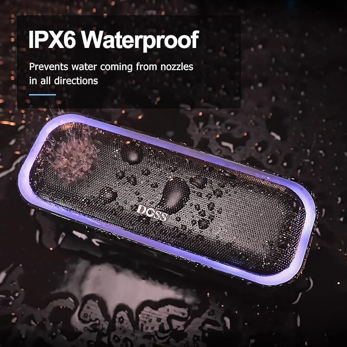 DOSS SoundBox Pro – głośnik Bluetooth 20W, Extra Bass, IPX6, TWS, LED