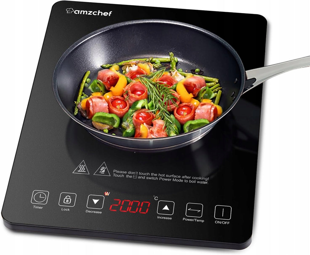 AMZCHEF Płyta indukcyjna, 2000W Single Induction Hob kuchenka przenośna