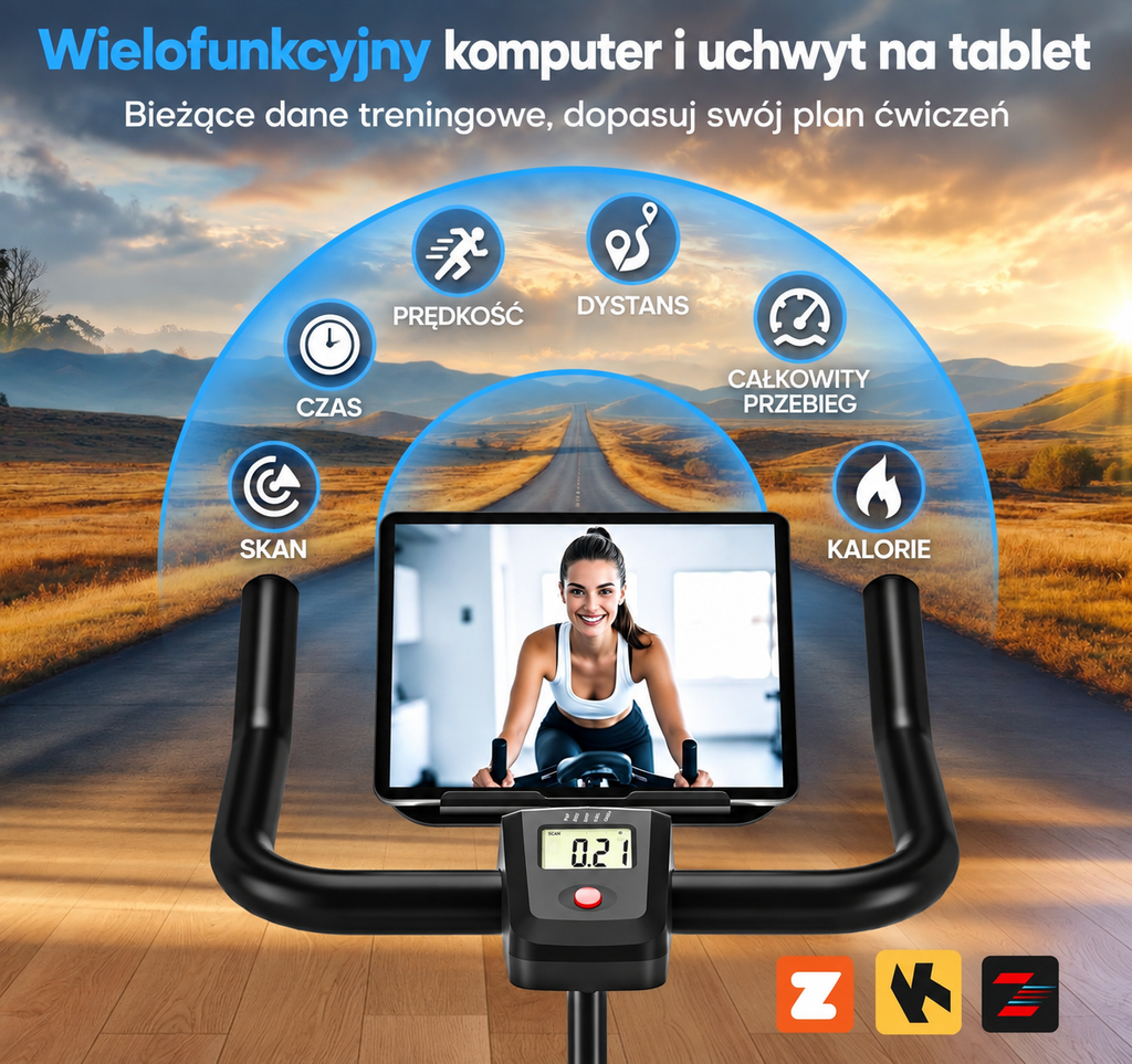CHAOKE 520 Rower Treningowy Stacjonarny Bluetooth FitShow LCD do 150 kg
