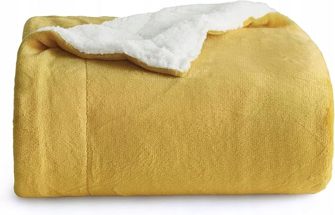 Koc Bedsure polar 150 cm x 200 cm żółty