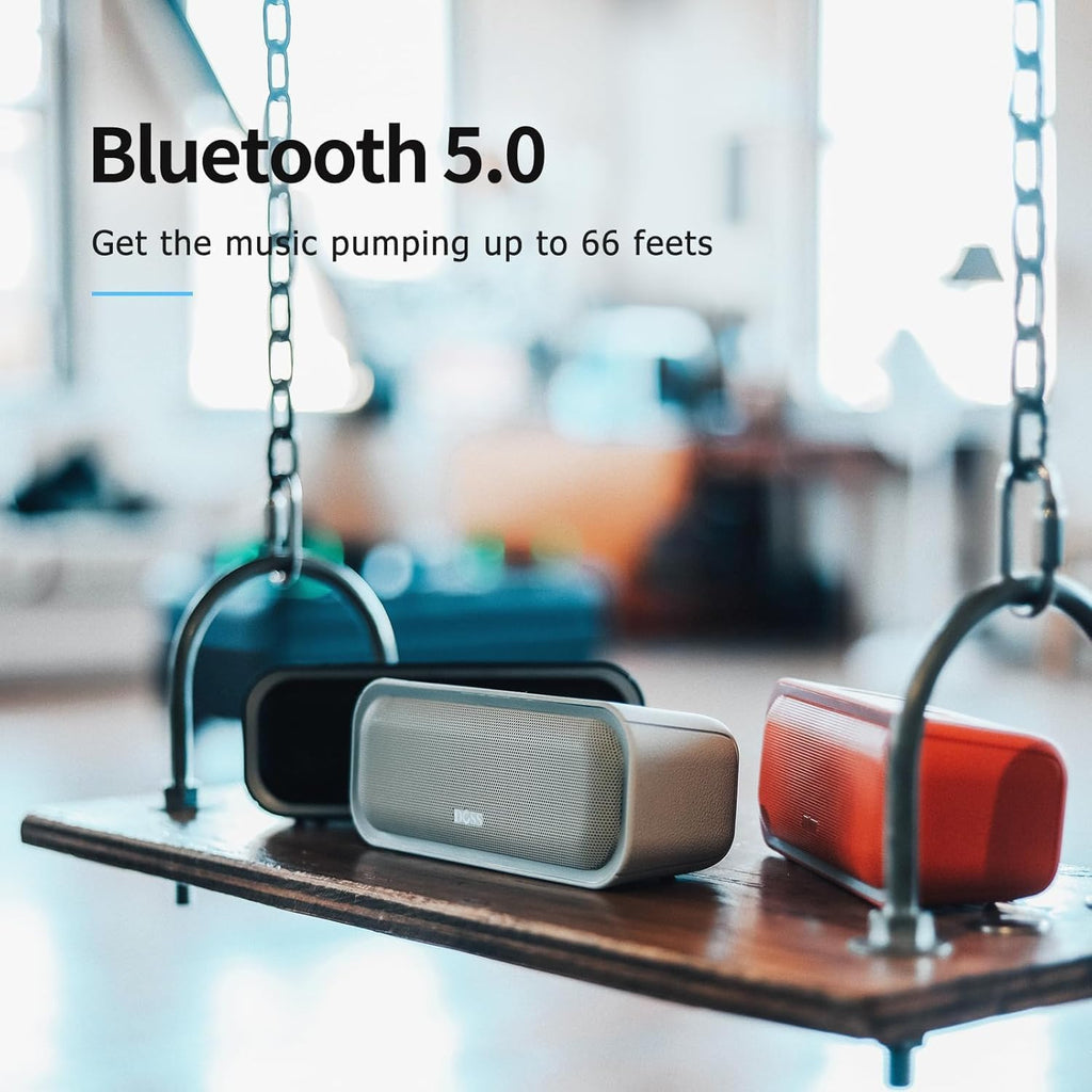 DOSS SoundBox Pro – głośnik Bluetooth 20W, Extra Bass, IPX6, TWS, LED