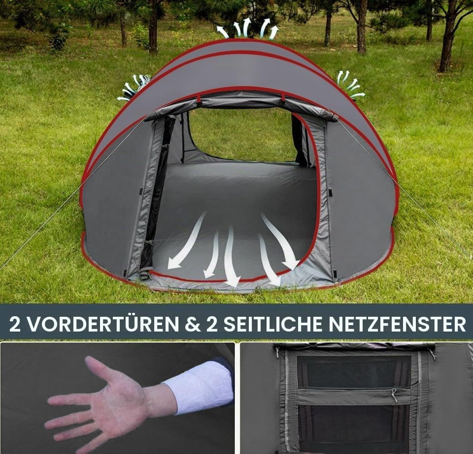 Namiot Turystyczny Pop-Up NIUEVLRS 280×210×120 cm do 6 Osób Automatyczny
