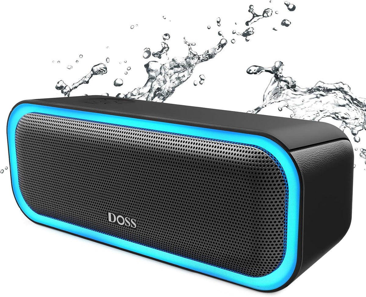 DOSS SoundBox Pro – głośnik Bluetooth 20W, Extra Bass, IPX6, TWS, LED