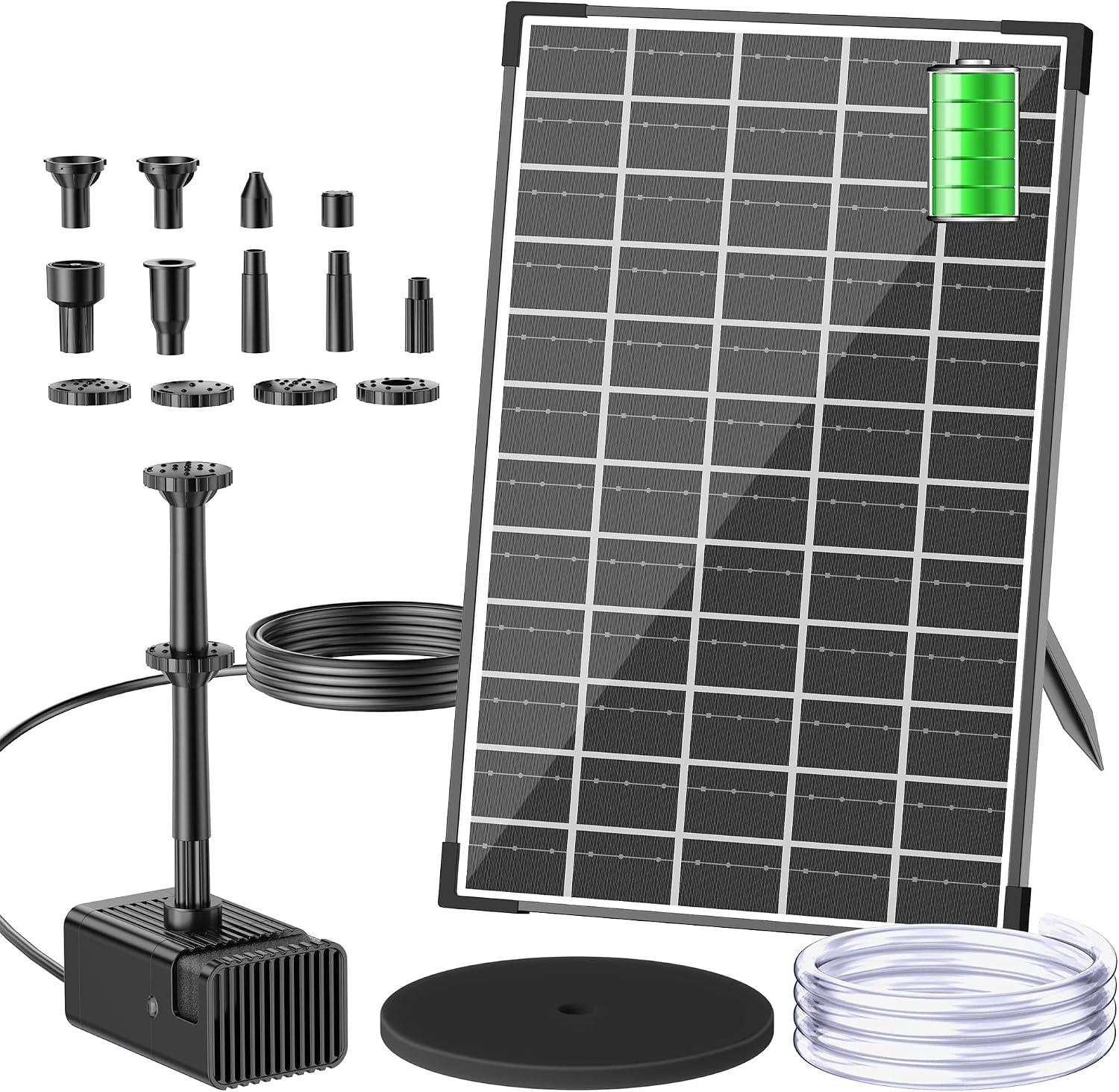 Pompa Fontannowa Solarna Biling 12W z Akumulatorem 5000 mAh