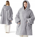 Bluza ciepła z kapturem Bedsure Oversize ,koco bluza szara