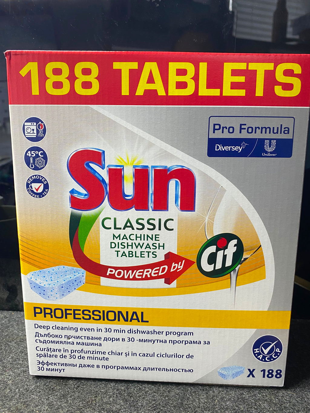 Tabletki do zmywarki Sun Professional Classic 188 szt. Pro Formula Cif