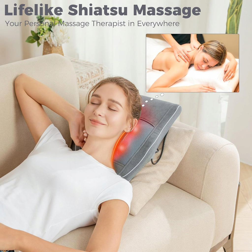 Masażer Brelley Shiatsu Ogrzewanie Obrotowe głowice Pilot Karku Pleców