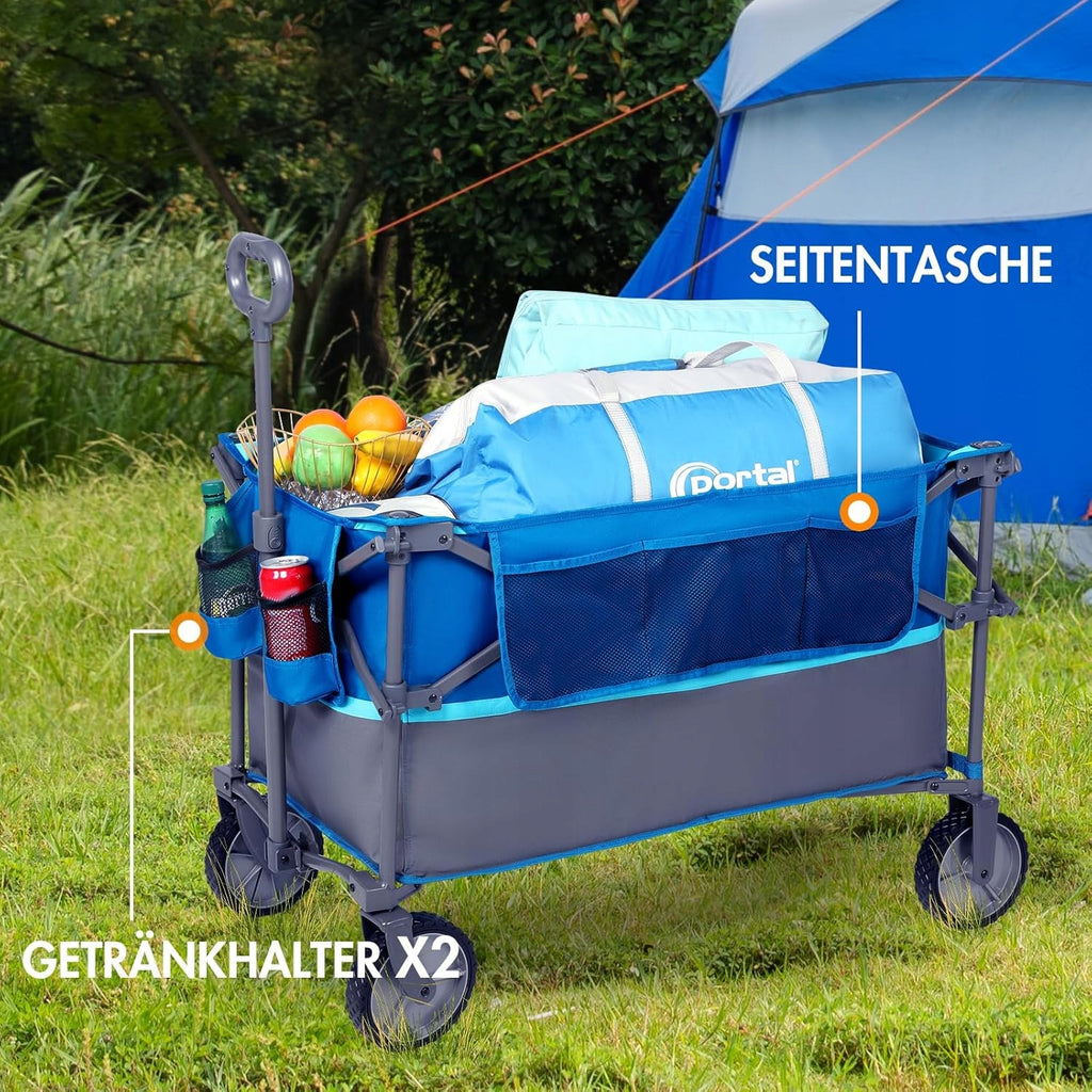 PORTAL XL wózek składany 225 l ogrodowy plażowy kempingowy
